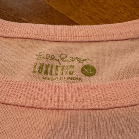 Lilly Pulitzer Rally Tee in Peony Pink ‘Holding Court’ Tennis Graphic XL 🆕 NWT - Picture 9 of 12